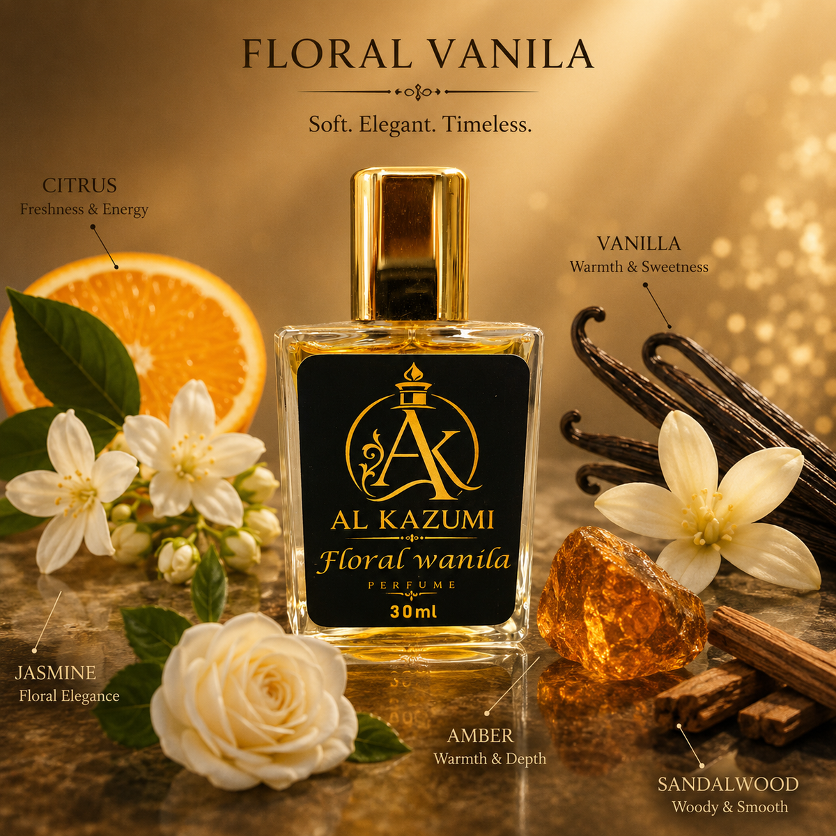 Floral vanilla premium perfume for women