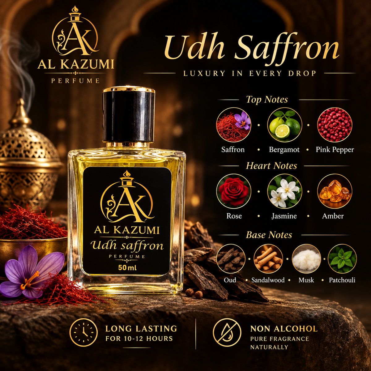 Oud Saffron unisex perfume